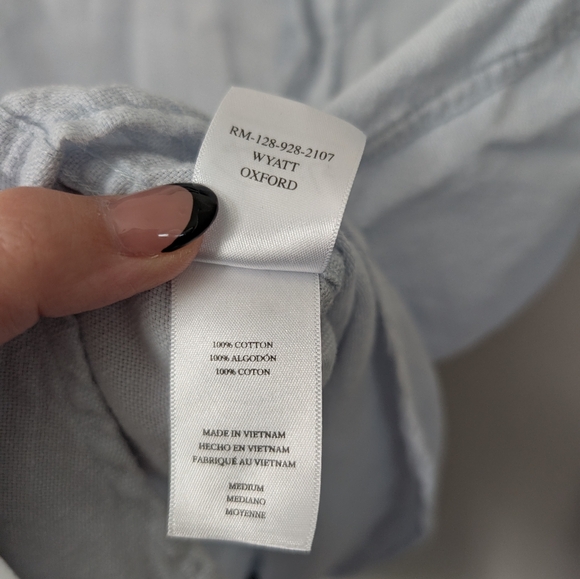 RAILS 100% Cotton Sussex Button Up Shirt Light Blue - Picture 11 of 13